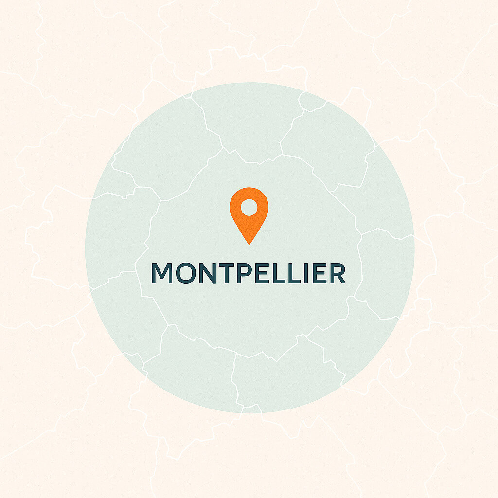 carte Montpellier et alentours